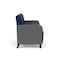 Lesro Siena Lounge Reception Loveseat, Walnut, MD Ink Back, MD Ink Seat, RS Echo Arm Panels SN1501 - alternate 3